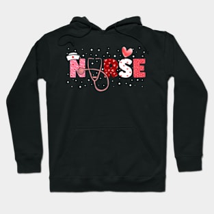 LOVE Stethoscope Nurse Life Valentines Day 2024 Girl Hoodie